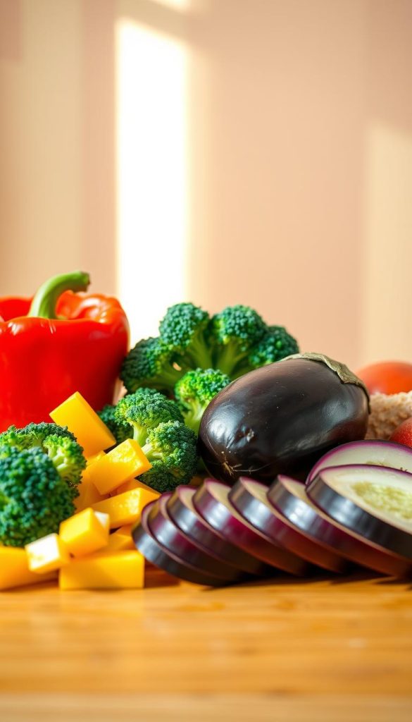 Colorful Vegetable Meal Presentation for Kids